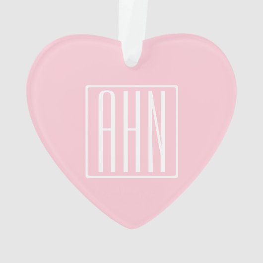 Initialen Monogram | wit op lichtroze Ornament (achterkant)