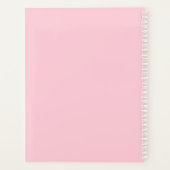 Initialen Monogram | wit op lichtroze Planner (Achterkant)