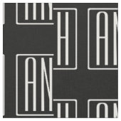 Initialen Monogram | Zwart wit Stof (Close Up)