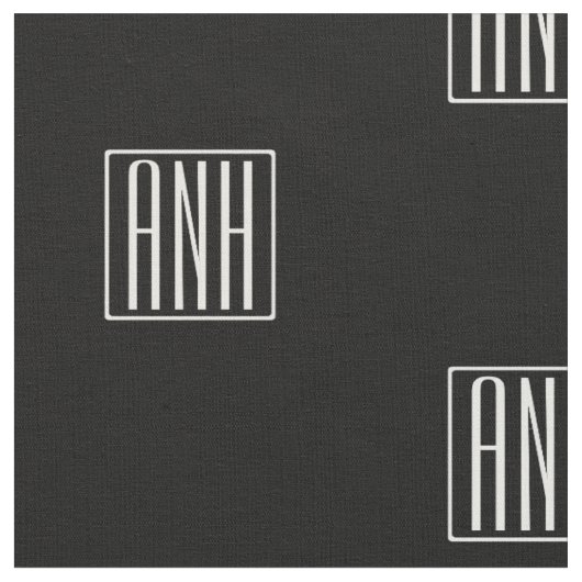 Initialen Monogram | Zwart wit Stof (Close Up)
