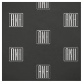 Initialen Monogram | Zwart wit Stof (Swatch)