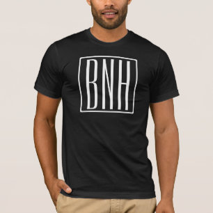 Initialen Monogram Zwart wit T-shirt