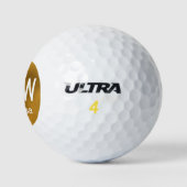 Initialen naam Gold Golf Balls Golfballen (Logo)