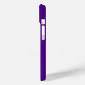 Initialen naam Minimalist Solid Deep Violet Case-Mate iPhone Case (Achterkant / Links)