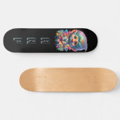 *~* Initialen Neon Haar Regenboog Troll AP89 Skateboard (Horizontaal)