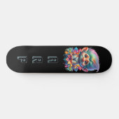 *~* Initialen Neon Haar Regenboog Troll AP89 Skateboard (Horizontaal)