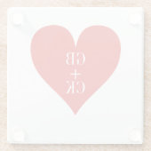 Initialen Onderzetter van glas (Achterkant)