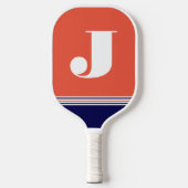 Initialen Oranje Pickleball Paddle (Voorkant)
