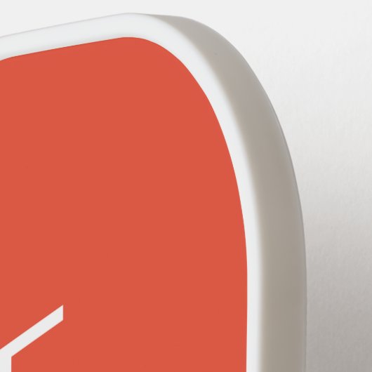 Initialen Oranje Pickleball Paddle (Links Detail)