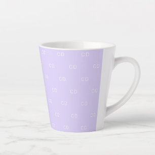 Initialen patroon violet lavender latte mok