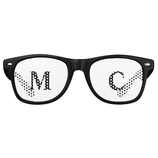 Initialen Retro Zonnebril (Voorkant)