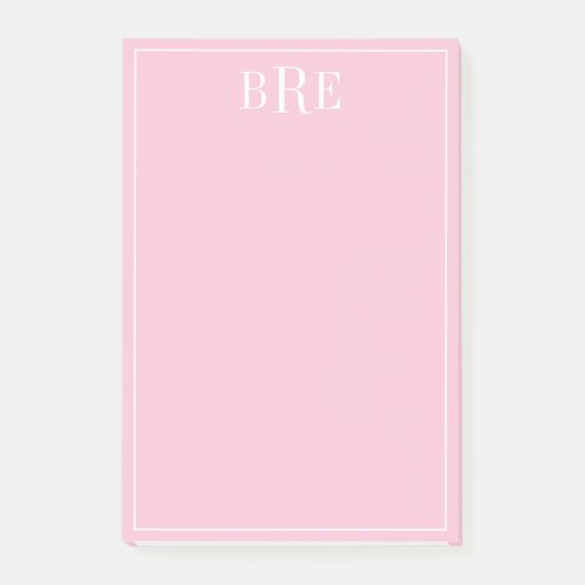 Initialen Roze Post-it® Notes (Voorkant)