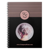 Initialen Roze Zwart Haarstylist Workshop Notitieboek (Voorkant)