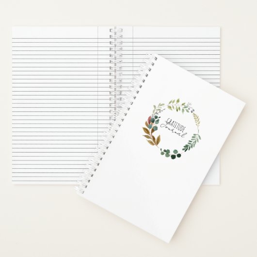 Initialen Rustic Modern Leaves Notitieboek (Binnen)