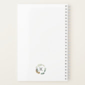 Initialen Rustic Modern Leaves Notitieboek (Achterkant)