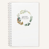 Initialen Rustic Modern Leaves Notitieboek (Voorkant)