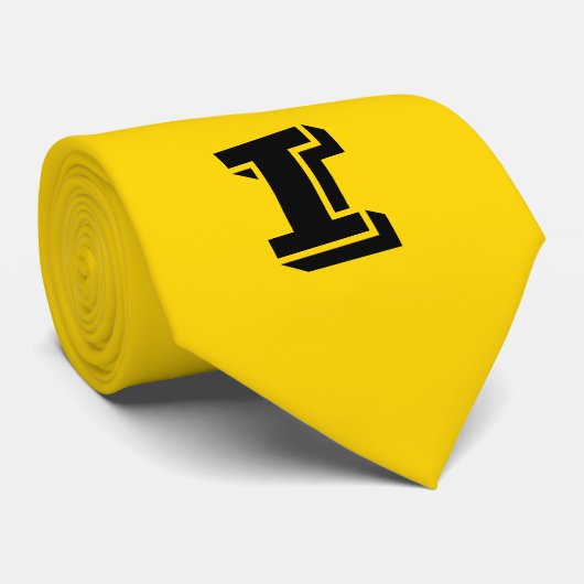 Initialen Uni Golden Designer Mode Monogram Stropdas (Opgerold)