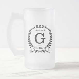 Initialen van de getuige matglas bierpul