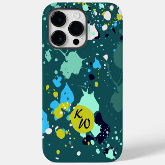 Initialen van de Groene Verf van de Koel iPhone 14 Pro Max Hoesje