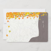 Initialen van de herfst in boomstamgele Oranje bla Kaart (Achterkant)