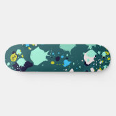 Initialen van de kleurrijke schilderplaat van de k skateboard (Horizontaal)