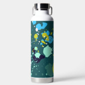 Initialen van de kleurrijke schilderplaat van de k waterfles (Voorkant)