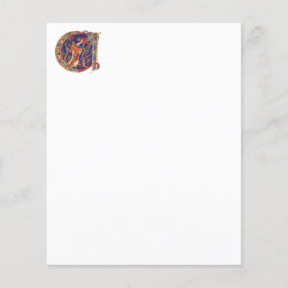 Initialen van een notitiepapier