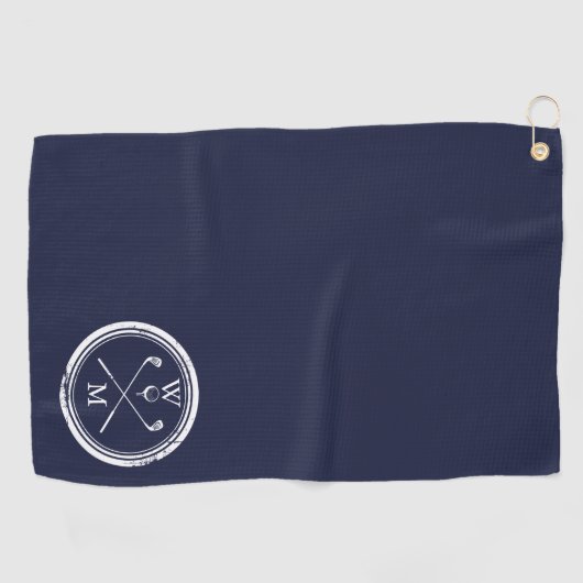 Initialen van het monogram golfhanddoek (Horizontaal)
