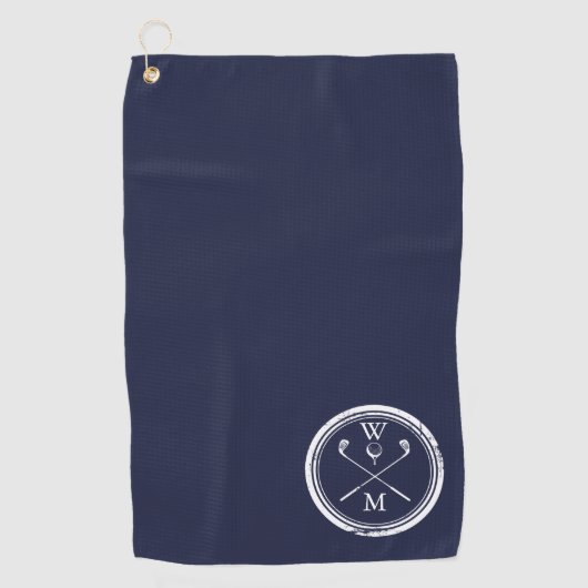 Initialen van het monogram golfhanddoek (Voorkant)