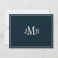Initialen van het type Navy & White Flat