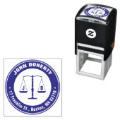 Initialen van Justitie | Ronde retouradres Zelfinktende Stempel (In situ)