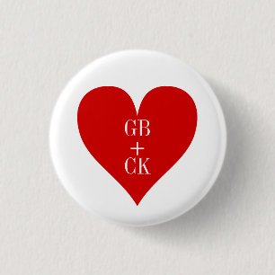 Initialen van kleine Button Pin Lover