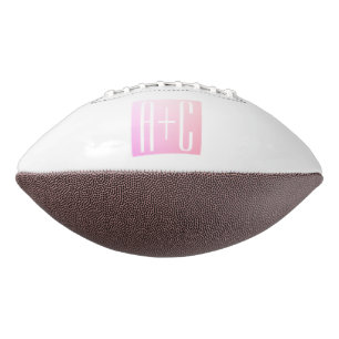 Initialen van paar   Subtle roze gradatie American Football