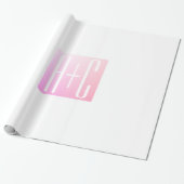 Initialen van paar | Subtle roze gradatie Cadeaupapier (Uitgerold)