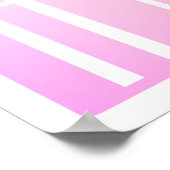 Initialen van paar | Subtle roze gradatie Poster (Hoek)