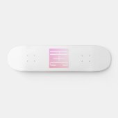 Initialen van paar | Subtle roze gradatie Skateboard (Horizontaal)