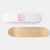 Initialen van paar | Subtle roze gradatie Skateboard (Horizontaal)