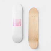 Initialen van paar | Subtle roze gradatie Skateboard (Voorkant)