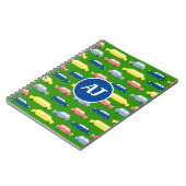 Initialen voor Cartoon van auto's Notitieboek (Linkerzijde)