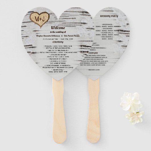 Initialen voor het brouwen van Birch Handwaaier (Voorkant en achterkant)