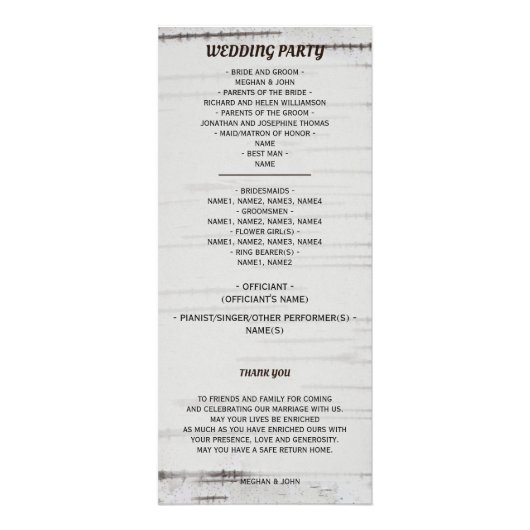 Initialen voor het brouwen van Birch Reclamekaart (Achterkant)