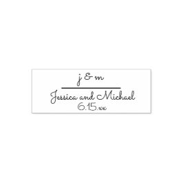 Initialen voor huwelijksmonogram  zelfinktende stempel