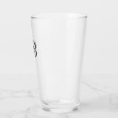 Initialen voor zwart monogram glas (Links)