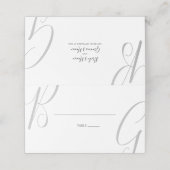 Initialen voor zwart-wit monogram (Buitenkant ongevouwen)