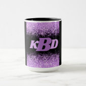 Initiales Alphabet Purple & Black Coffee Mug (Centre)