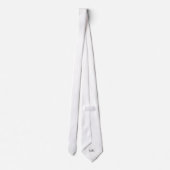 Initiales cachées blanches Cravate couleur solide (Dos)