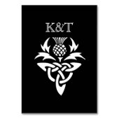 Initiales de chardon écossais - Carte de table - N (Dos)