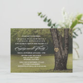 Initiales de chêne Invitations de la partie d'enga (Debout devant)