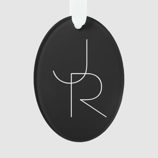 Initiales de chevauchement modernes 2 | Blanc sur (devant)