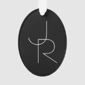 Initiales de chevauchement modernes 2 | Blanc sur (dos)